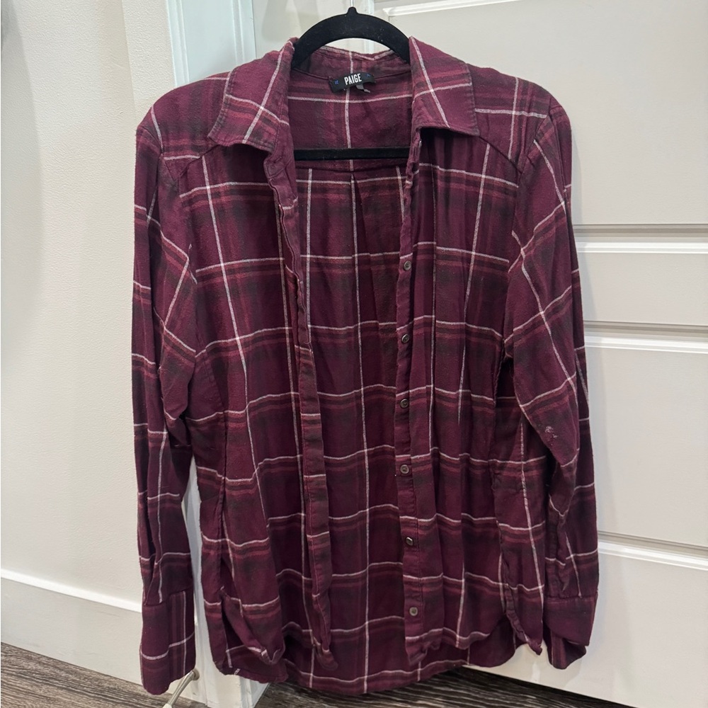 Plaid Button-Up Shirt